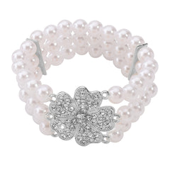 Parure fleur et perles