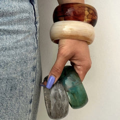 Bracelet acrylique semi-transparent – style INS