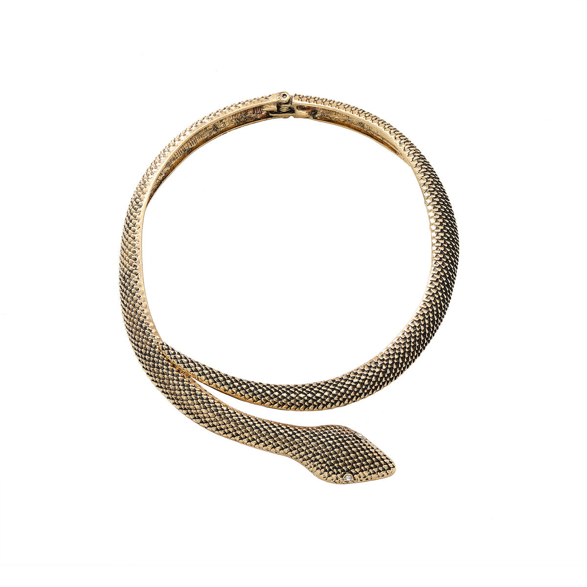 Collier serpent articulé en métal – Style rétro et design européen
