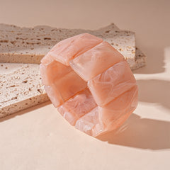 Bracelet acrylique rectangulaire effet marbré vintage