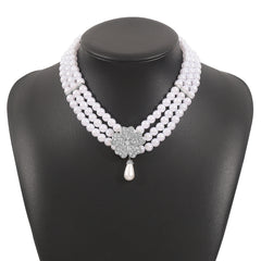 Parure fleur et perles