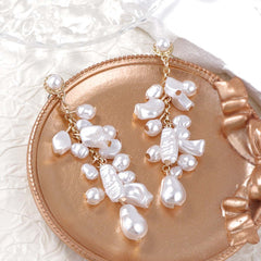 Parure collier et boucles d’oreilles baroques – Perles irrégulières élégantes