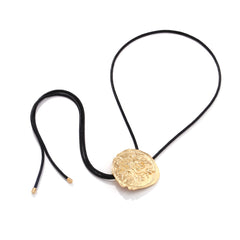 Collier ZA Cow-boy Rose Relief – Métal Vintage Ajustable