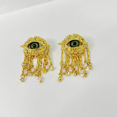 Parure œil du démon et perles – style chic et original