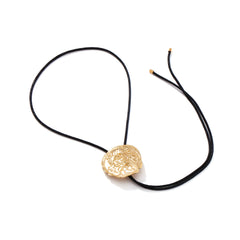 Collier ZA Cow-boy Rose Relief – Métal Vintage Ajustable