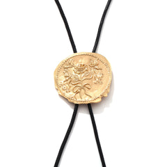 Collier ZA Cow-boy Rose Relief – Métal Vintage Ajustable