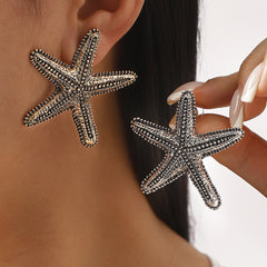 Parure étoile de mer – Collier et boucles d’oreilles style ZA