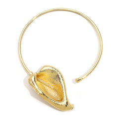 Collier ras-du-cou feuille dorée – Style vintage chic et raffiné