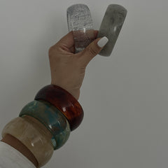 Bracelet acrylique semi-transparent – style INS