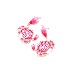 Boucles d’oreilles crabe coloré – style marin créatif et amusant