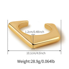 Bracelet carré minimaliste en acrylique – style épuré et design ouvert