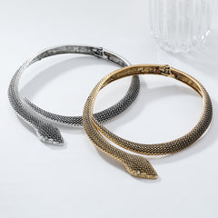 Collier serpent articulé en métal – Style rétro et design européen