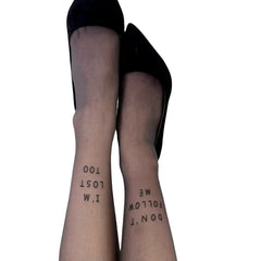 Collant effet tatouage 'Don't follow Me '