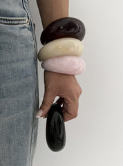 Bracelet tendance multi-couleurs – acrylique irrégulier