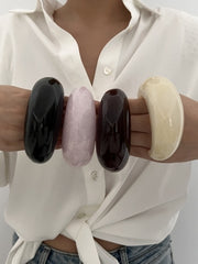 Bracelet tendance multi-couleurs – acrylique irrégulier