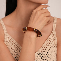 Bracelet Acrylique Géométrique Vintage