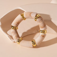 Bracelet Acrylique Géométrique Vintage