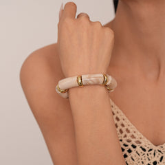 Bracelet Acrylique Géométrique Vintage