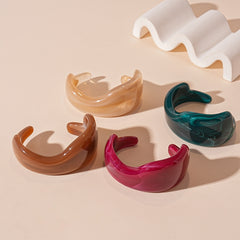 Bracelet Ouvert Acrylique Marbré Vintage