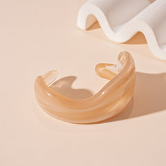 Bracelet Ouvert Acrylique Marbré Vintage