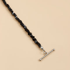 Collier cœur miroir en perles de cristal – style chic et léger