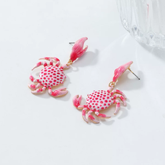 Boucles d’oreilles crabe coloré – style marin créatif et amusant